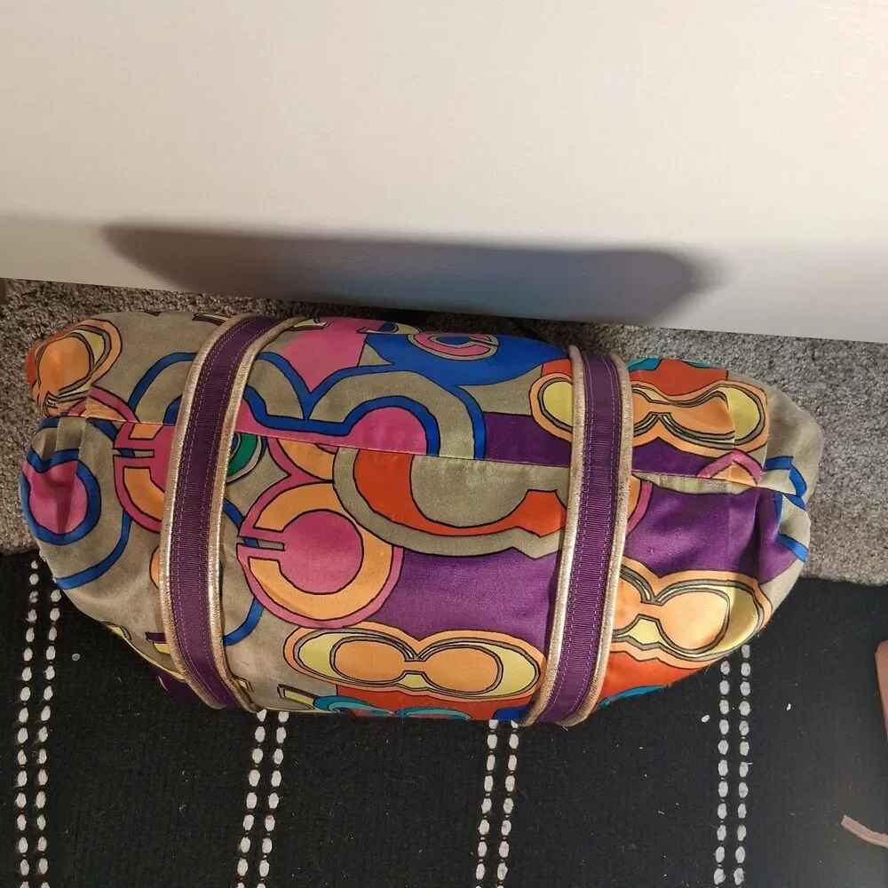 Coach 14365 Poppy Pop C Signature Purse Vintage Spotlight Colorful Glam RARE - Picture 9 of 16